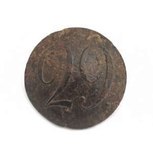Button regimental lower ranks of the RIA with the number "29" and the mark of the manufacturer