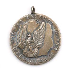 Medal "For merits in defense of the country" in silver