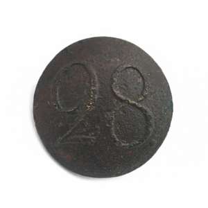 Button regimental lower ranks of the RIA with the number "28"