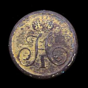 Button sent with the monogram of Emperor Nicholas I