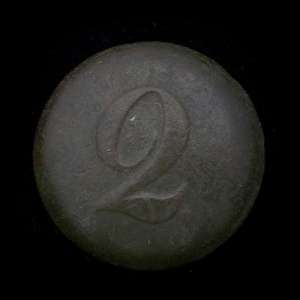 Button regimental officer with the number "2"