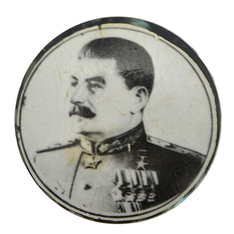 Mourning badge with the portrait of I. V. Stalin