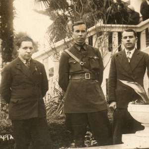 Photo of commander of the red army with his friends on vacation in Sukhumi