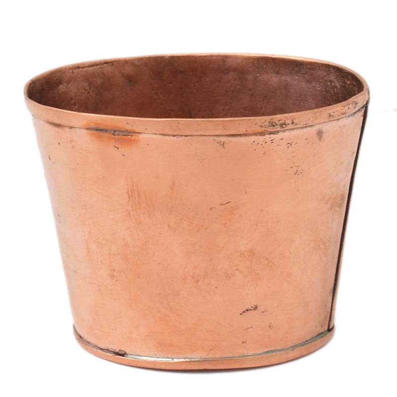 Glass Cup, tin-plated copper sample 1882