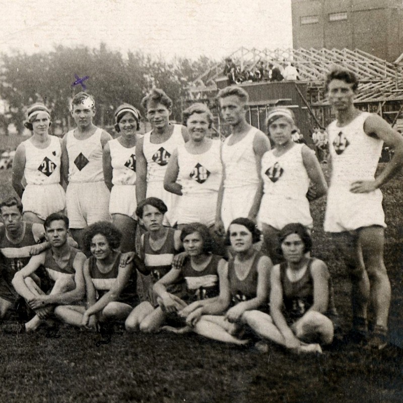 Photo of the team of athletes of the Lublin site, 1935