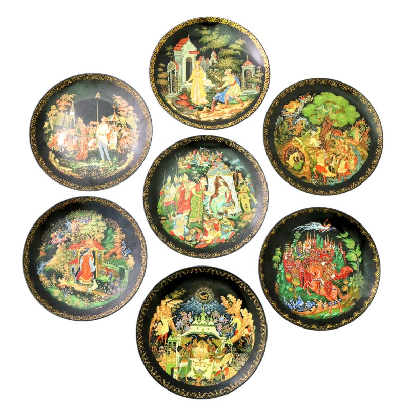 Lot of plates from the limited series "Russian fairy tales"