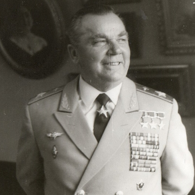 Portrait photo of Marshal of the Soviet Union I.N. Kozhedub