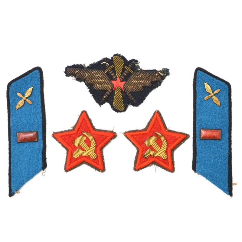 A set of insignia of the senior political officer of the Red Army Air Force of the 1935 model