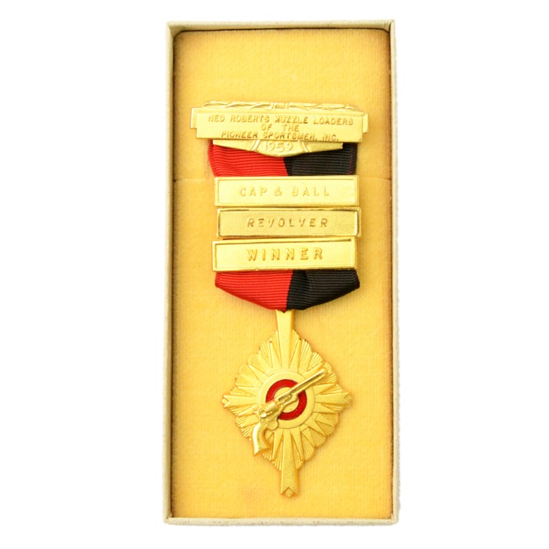 Gold medal in shooting organization "Ned Roberts Muzzle Loaders", 1959