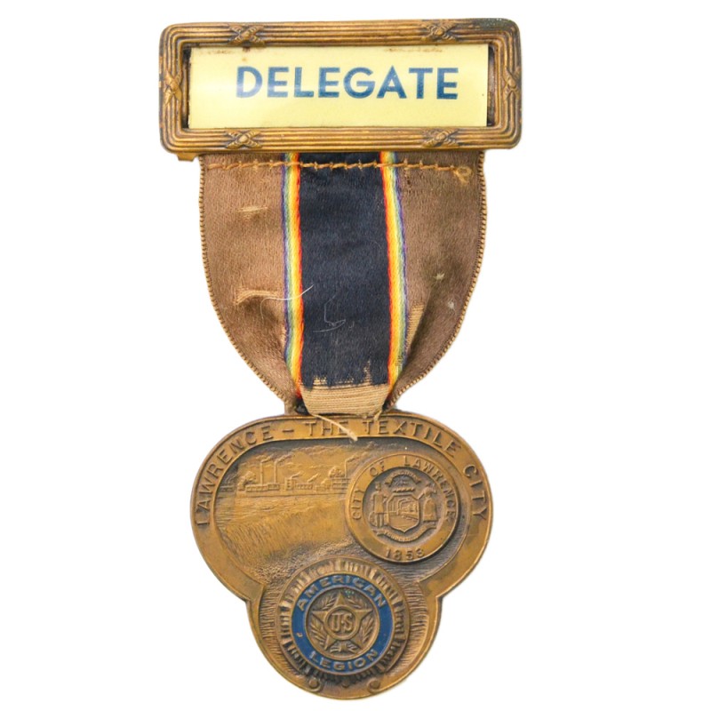 Medal of the delegate to the American Legion Convention in Lawrence, 1932