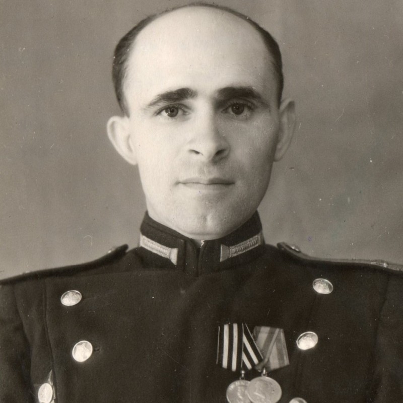 Photo of Senior Lieutenant of the Ministry of Internal Affairs of the USSR I.K. Udovichenko in a ceremonial uniform
