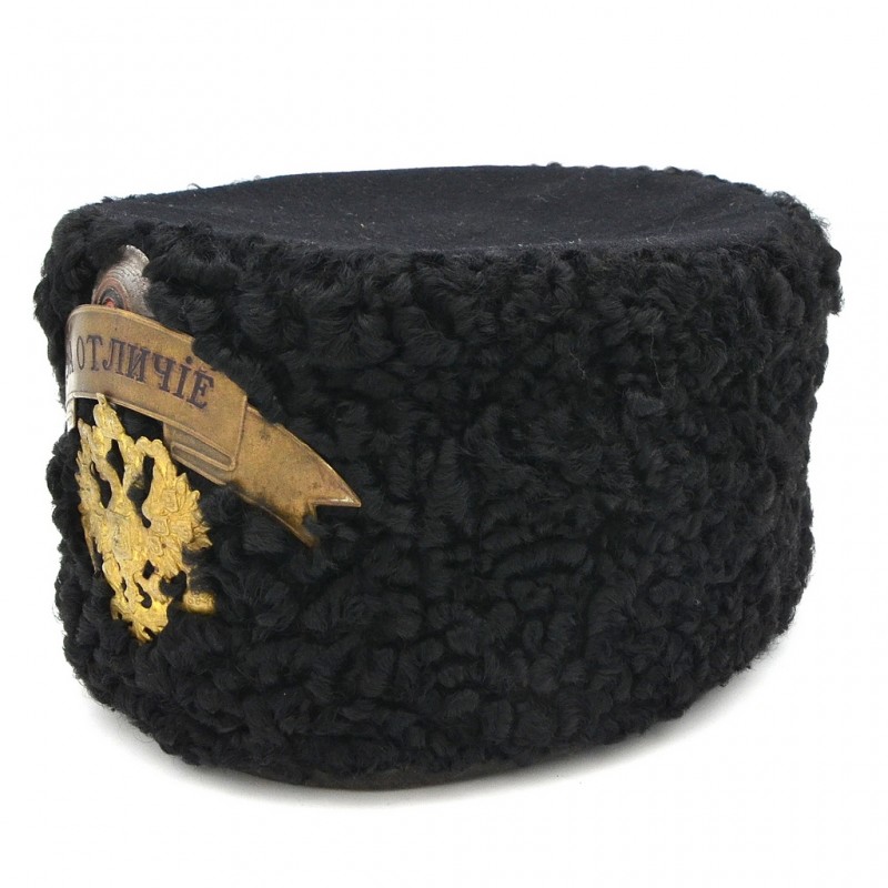 The shearling cap of the army infantry of the sample of 1881, a copy