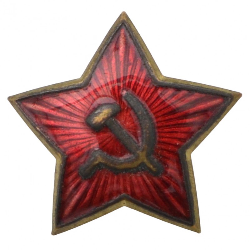 Star on the cap of soldiers and officers of the Soviet army of the 1955 model, type 2