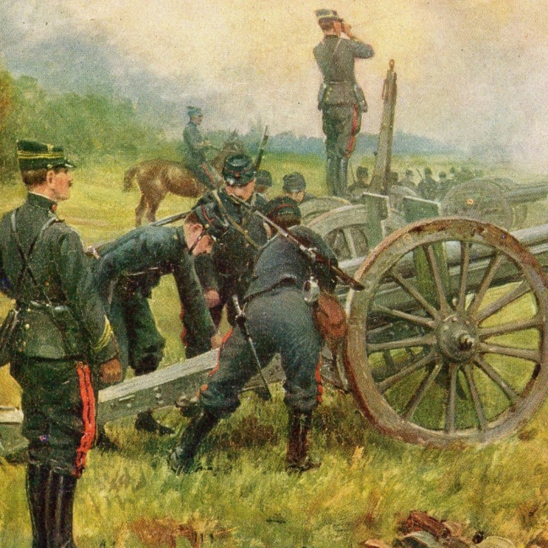 French postcard "Artillery Battery"