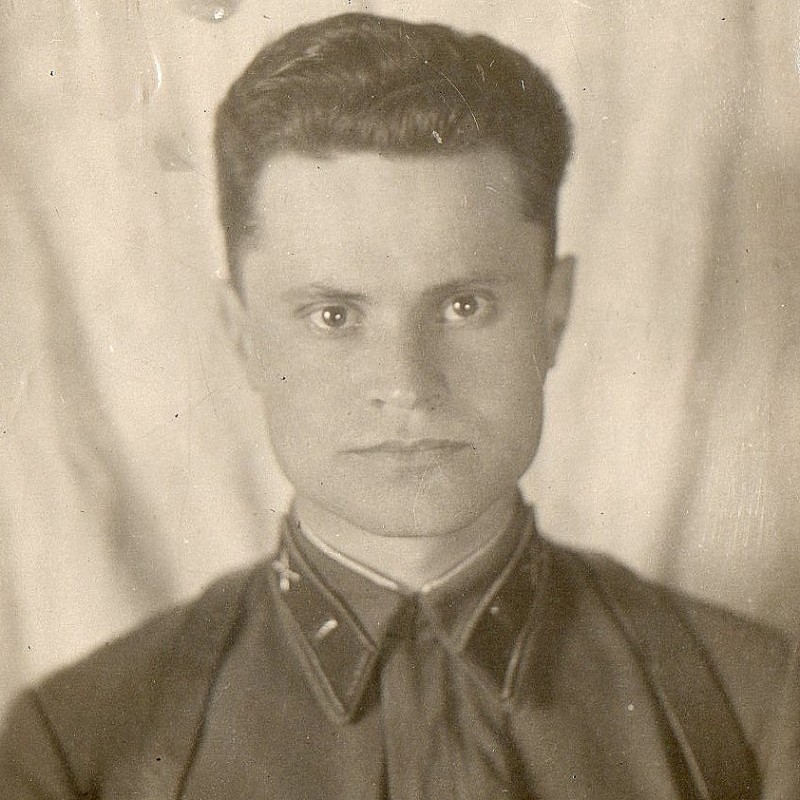 Portrait photo of the captain of the 1202nd anti-aircraft artillery regiment Merenkov F.I.