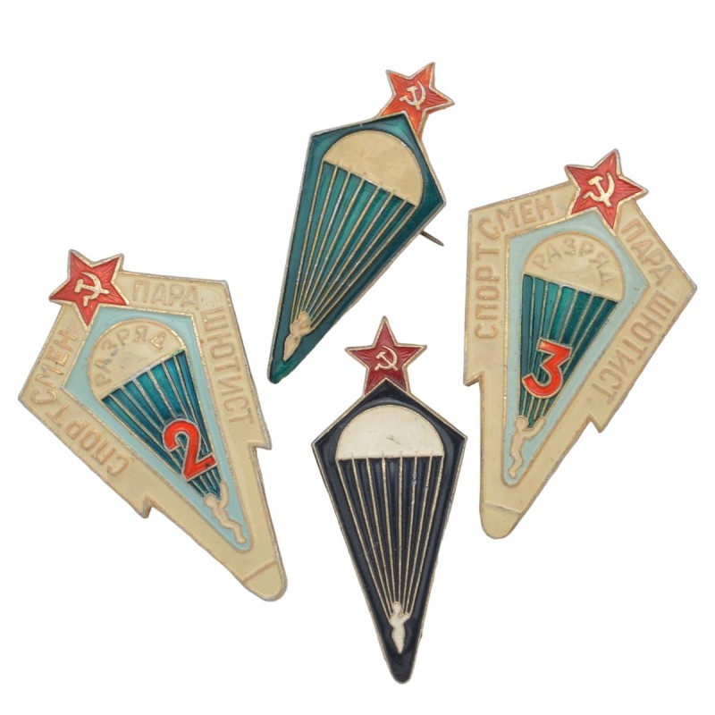 Lot of signs of parachutists of the USSR