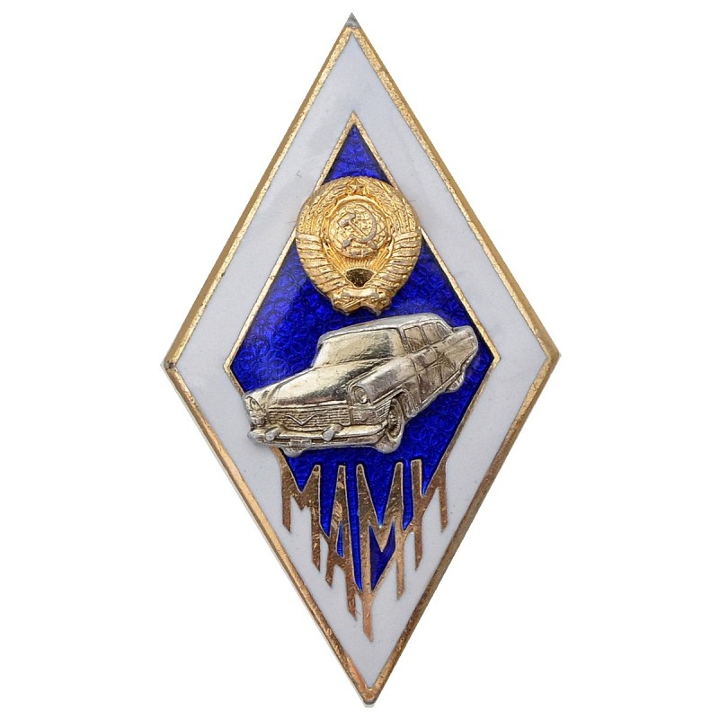 Badge (diamond) of a graduate of MAMI