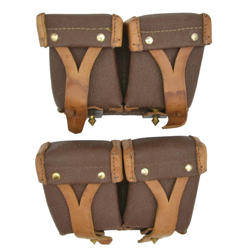 A pair of canvas pouches for the Mosin rifle