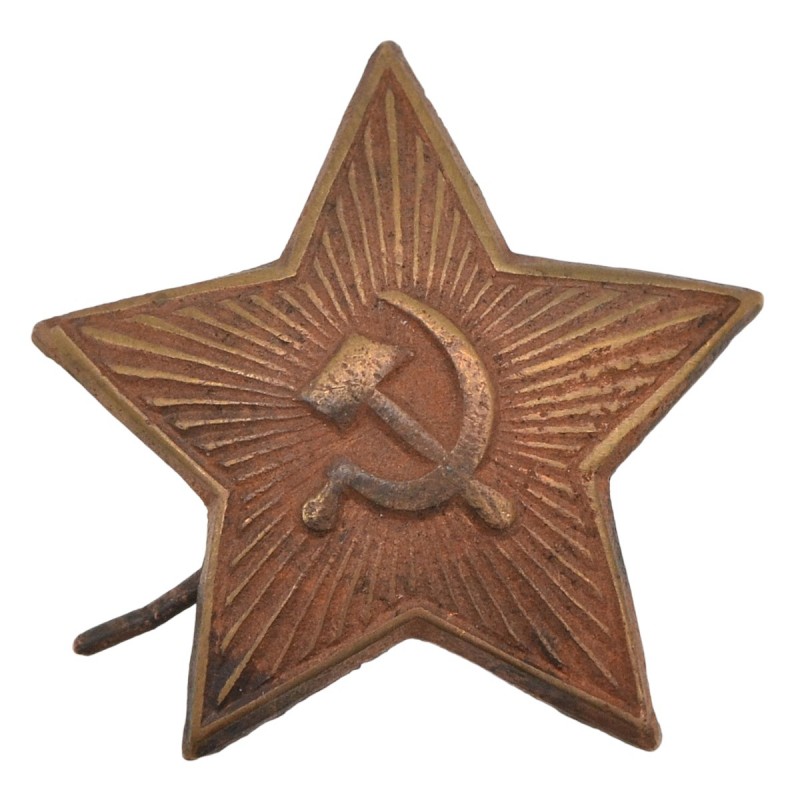 The star on the cap or budenovka of the Red Army of the period of the 1930s