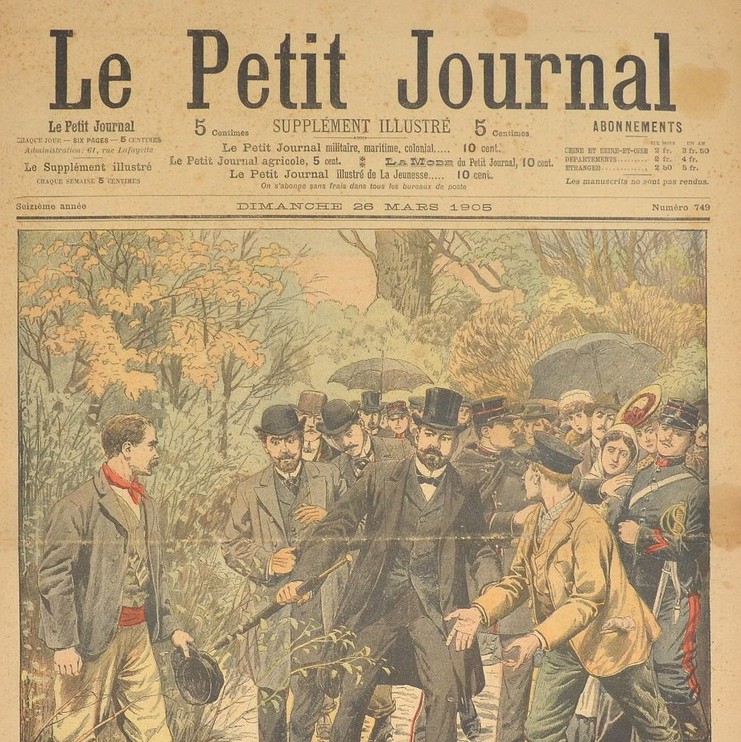 The cover of the newspaper "Le Petit Journal" dated March 26, 1905