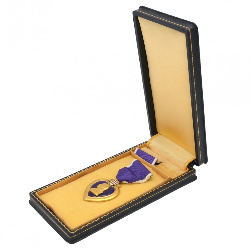 Purple Heart Medal in a case
